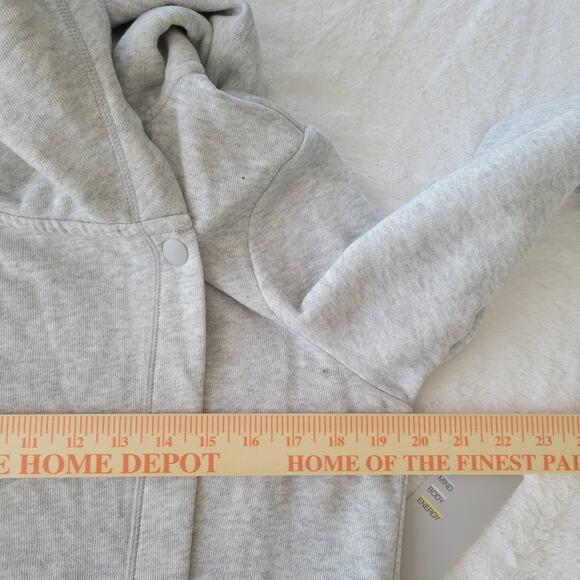 Z By Zella Cardigan Womens Medium Gray Drape Collar Open Front Shooting Star NWT - Picture 11 of 11